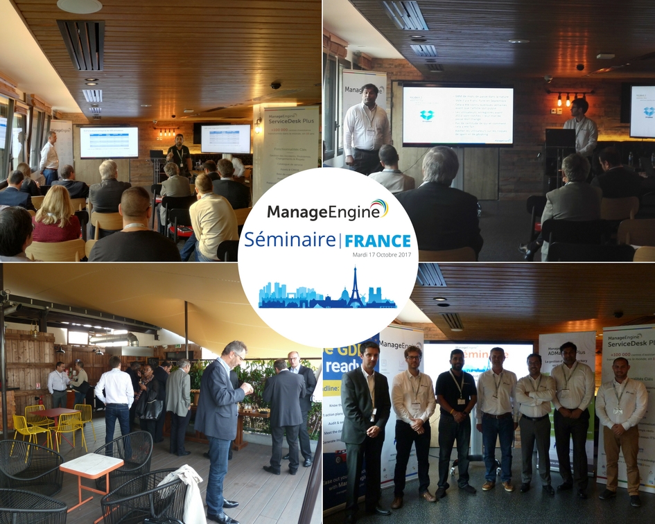 Séminaire France - ManageEngine - IT Management & GDPR - 17 Octobre 2017