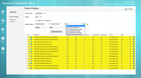 Network Defender Plus - Filtrer les événements et générer des rapports